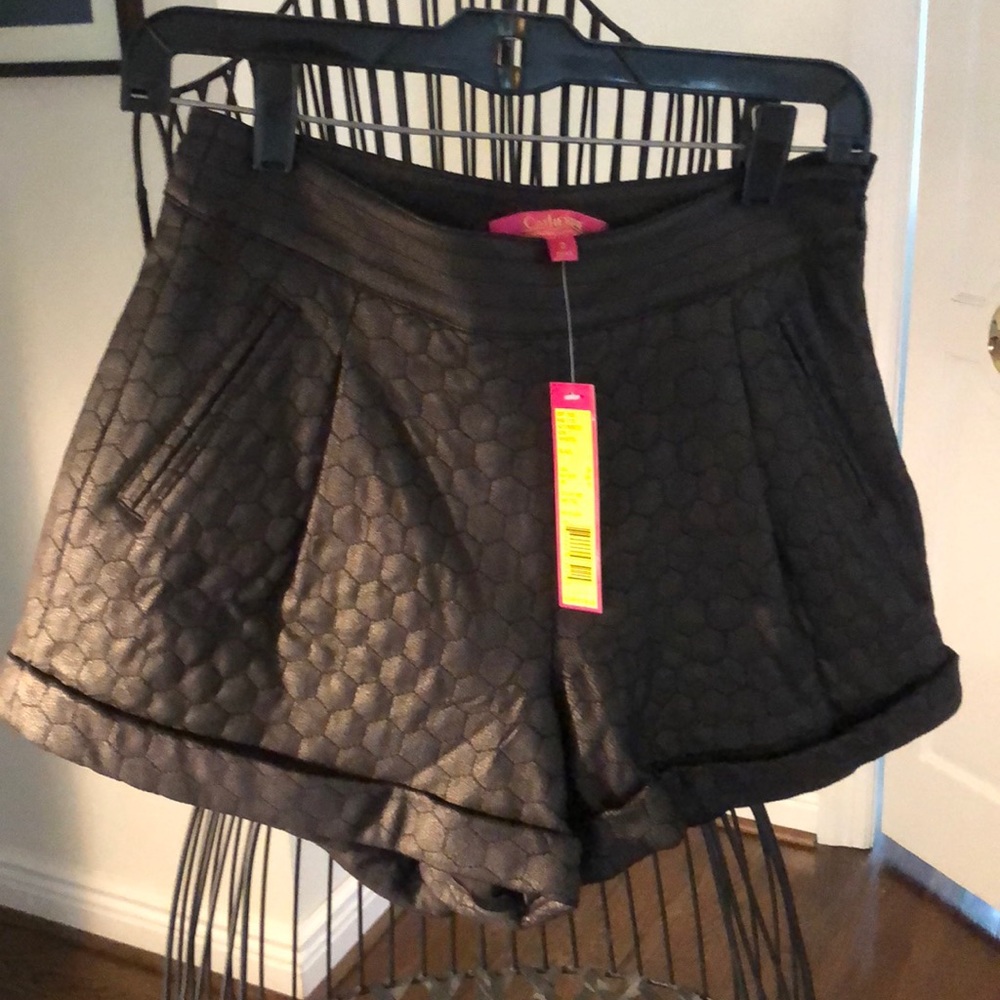 Catherine Malandrino, black, dressy shorts.